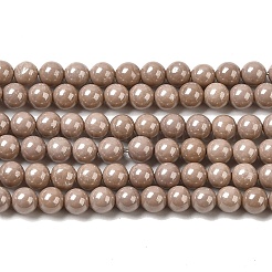 Cubic Zirconia Imitation Pearl Bead Strands&nbsp;ZIRC-P109-03B-M