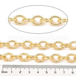 酸化アルミニウム ケーブル チェーン  溶接されていない  スプールで  ゴールドカラー  13x10x2.5mm  約65.62フィート（20m）/ロール&nbsp;CHA-D001-12G
