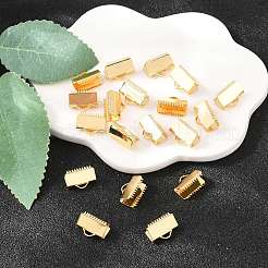SHEGRACE Brass Ribbon Crimp Ends&nbsp;XGR0060G-59G