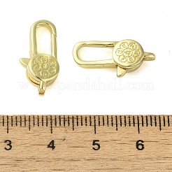 真鍮カニカン  花  カドミウムフリー＆ニッケルフリー＆鉛フリー  ゴールドカラー  19.5x9x4.5mm  穴：2mm&nbsp;KK-B089-28G