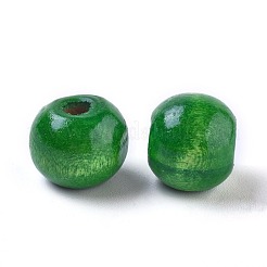 染色天然木ビーズ  ラウンド  無鉛の  ミックスカラー  12x11mm  穴：4mm  約1800個/1000g&nbsp;WOOD-Q006-12mm-M-LF