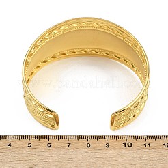 304ステンレススチール製ワイドカフバングル（女性用）  アクリルと  18KGP本金メッキ  1-3/8インチ（3.35cm）  内径：2-1/2インチ（6.3cm）&nbsp;BJEW-K285-02G