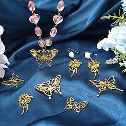 20Pcs 5 Styles Zinc Alloy Open Back Bezel Pendants&nbsp;FIND-SP0020-63