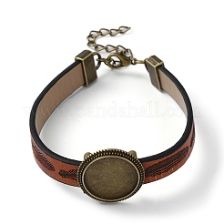 Alloy Flat Round Link Bracelet Settings fit for Cabochons&nbsp;FIND-M009-01AB