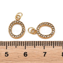 304 Stainless Steel Rhinestone Pendants&nbsp;STAS-N133-03-G