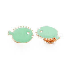 Cute Fish Enamel Pin&nbsp;JEWB-S012-002G-NF
