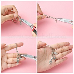 DIYの海をテーマにしたキーホルダー作成キット  鉄製スプリットキーリングを含む  貝殻と魚と人魚のペンダント  丸カン  アンティークシルバー  160個/袋&nbsp;DIY-CJ0002-26