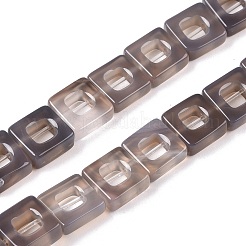 Natural Grey Agate Beads Strands&nbsp;G-N342-102B