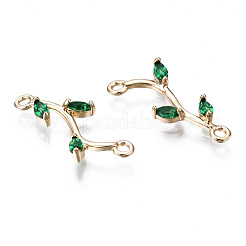 Brass Micro Pave Cubic Zirconia Links Connectors&nbsp;X-KK-S359-156C-RS