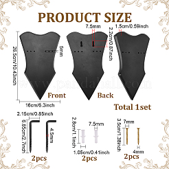 Pine Wood & Iron Sword Katana Holder Stand&nbsp;ODIS-WH0007-99A