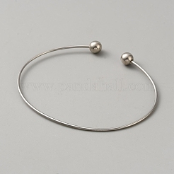 ステンレススチールカフトルクバングルの作り方  ステンレス鋼色  内径：1-3/4~2-1/2インチ（4.5~6.45cm）&nbsp;MAK-WH20007-002A-P