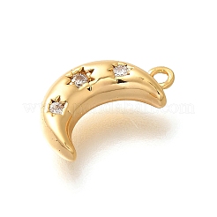 Brass Micro Pave Cubic Zirconia Pendants&nbsp;KK-K294-29G