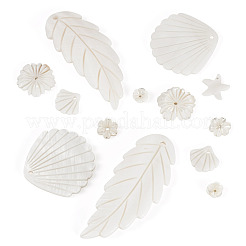 14Pcs 7 Styles Natural Freshwater Shell Pendants&nbsp;SHEL-TA0001-24