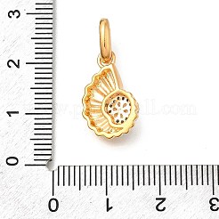 Brass Micro Pave Cubic Zirconia Pendants&nbsp;KK-S517-01C-G