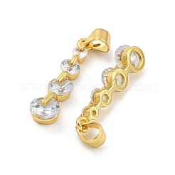 Flat Round Rack Plating Brass Micro Pave Cubic Zirconia Pendants&nbsp;KK-G513-07G