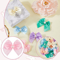 72Pcs 6 Colors Bowknot Polyester Ornament Accessories&nbsp;DIY-SP0003-60B