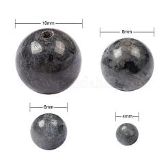 340 サイズの天然ラルビカイトビーズ 4 個  ラウンド  4mm / 6mm / 8mm / 10mm  穴：0.8~1mm&nbsp;G-LS0001-24