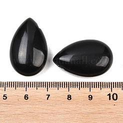 天然石オブシディアンペンダント  ティアドロップチャーム  28~28.5x18~18.5x6~6.5mm  穴：2.5~3mm&nbsp;G-B195-02H