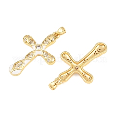 Brass Micro Pave Cubic Zirconia Pendants&nbsp;CU-CBAB3AD-11G-01