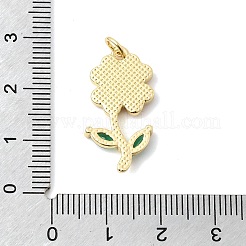 Valentine's Day Brass Micro Pave Clear Cubic Zirconia Pendants&nbsp;KK-Z160-19G-01