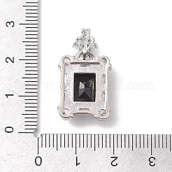 Brass Micro Pave Cubic Zirconia Pendants&nbsp;FIND-C047-10P-01