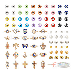 DIY Evil Eye Bracelet Making Kit&nbsp;DIY-TA0004-42