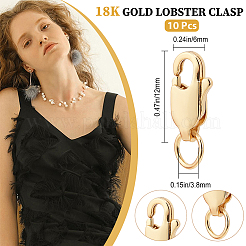 10Pcs Brass Lobster Claw Clasps&nbsp;KK-BBC0024-53