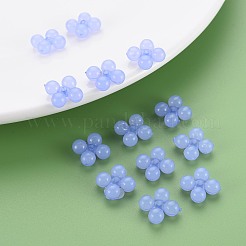 透明なアクリルビーズ  染め  [10]の形  ミディアムスレートブルー  13x13x5mm  穴：1.5mm  約1510個/500g&nbsp;MACR-S373-02E-01