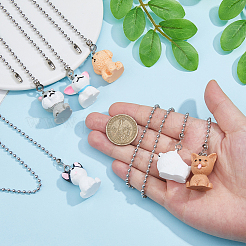 6Pcs 6 Styles Resin Dog Charms Ceiling Fan Pull Chain Extenders&nbsp;HJEW-DC00017