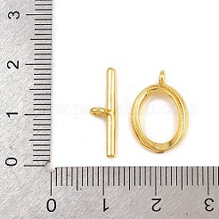 楕円形の真鍮製トグル留め具  カドミウムフリー＆鉛フリー  長持ちメッキ  ミックスカラー  5.5~16.5x11.5~18x3.5mm  穴：1.5~1.8mm&nbsp;KK-G548-35