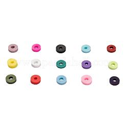 15 Colors Handmade Polymer Clay Beads&nbsp;CLAY-JP0001-04-4mm