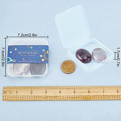 天然アメジストマッサージャー  不安療法のための心配石  オーバル  40x30x9mm  2個/箱&nbsp;DJEW-SC0001-01C