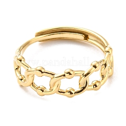 304 Stainless Steel Hollow Oval Adjustable Ring for Women&nbsp;RJEW-C016-09G