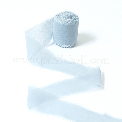 ポリエステルシフォンリボン  DIY ジュエリー作成用のローエッジリボン  ギフト包装  ライトスカイブルー  1-1/2インチ（38mm）  約7.11ヤード（6.5m）/ロール&nbsp;HULI-PW0002-054E