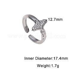 304ステンレススチールオープンカフリング  クロス  ステンレス鋼色  内径：17.4mm&nbsp;WGB3CCF-01