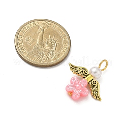 Opaque Acrylic & Tibetan Alloy Style Pendants&nbsp;PALLOY-JF04400
