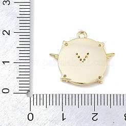 Brass Micro Pave Clear Cubic Zirconia Pendants&nbsp;KK-G545-02G