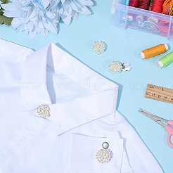 4Pcs Zinc Alloy & Rhinestone Cufflinks&nbsp;BUTT-PH0001-84A