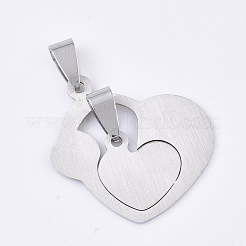 Non-Tarnish 201 Stainless Steel Split Pendants&nbsp;STAS-T048-27