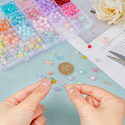 Star & Pumpkin & Round Glass & Acrylic Beads DIY Jewelry Making Finding Kit&nbsp;DIY-DC0002-78