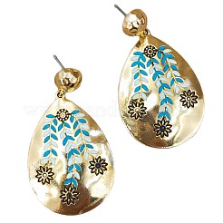 Alloy Enamel Stud Dangle Earrings for Women&nbsp;WGE16F6-01