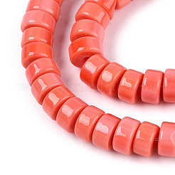 Opaque Solid Color Glass Beads Strands&nbsp;X-GLAA-N026-3x6mm-05