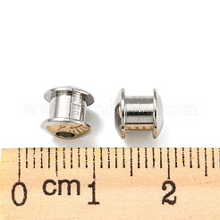 変色しない201ステンレススチールビーズ  コラム  ステンレス鋼色  7x6.5mm  穴：2.3mm&nbsp;STAS-H180-04P