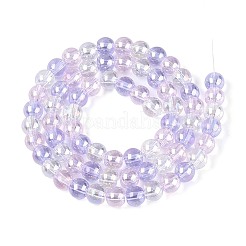 Electroplate Glass Beads Strands&nbsp;EGLA-N019-6mm-06