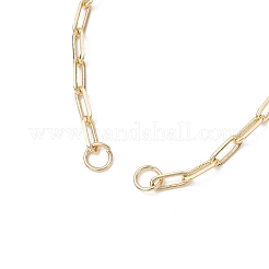 Soldered Brass Paperclip Chain Slider Bracelet Making&nbsp;AJEW-JB01556