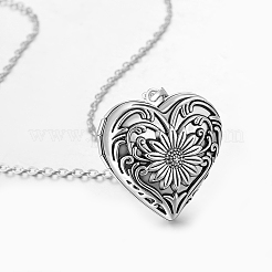 Alloy Heart Pendant Necklaces&nbsp;PW-WG44253-01