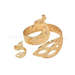 Peacock Alloy Cuff Bangles & Cuff Rings Sets&nbsp;FS-WG082E5-01