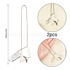Natural Crystal Bullet Pendant Decorations&nbsp;HJEW-CA0001-58