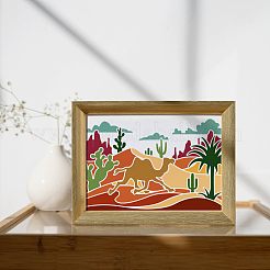 1Pc PET Hollow Out Drawing Painting Stencils&nbsp;DIY-MA0004-78A