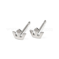 Brass Stud Earrings for Women&nbsp;EJEW-G441-04A-P
